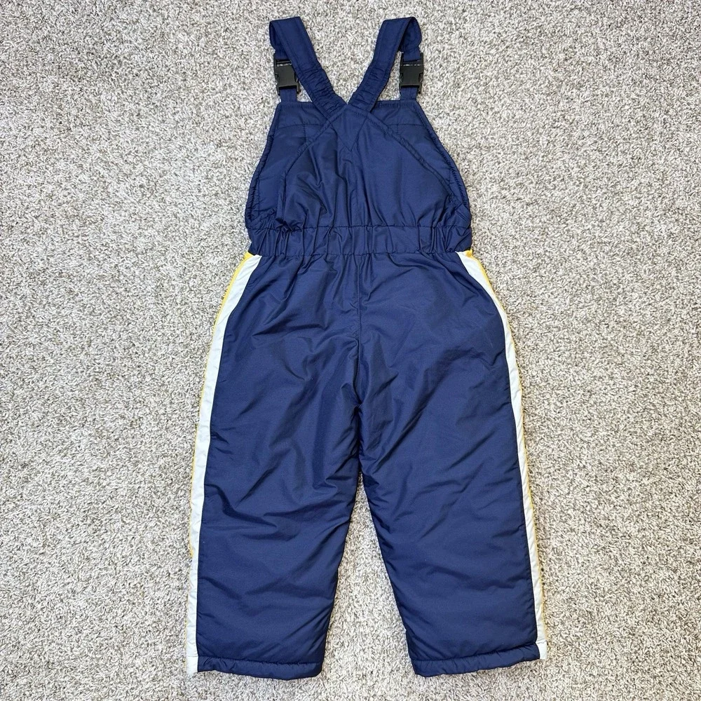 VTG Y2K OshKosh Boys Snow Bibs Size 5 Navy Ski Pants Insulated Winter Overalls